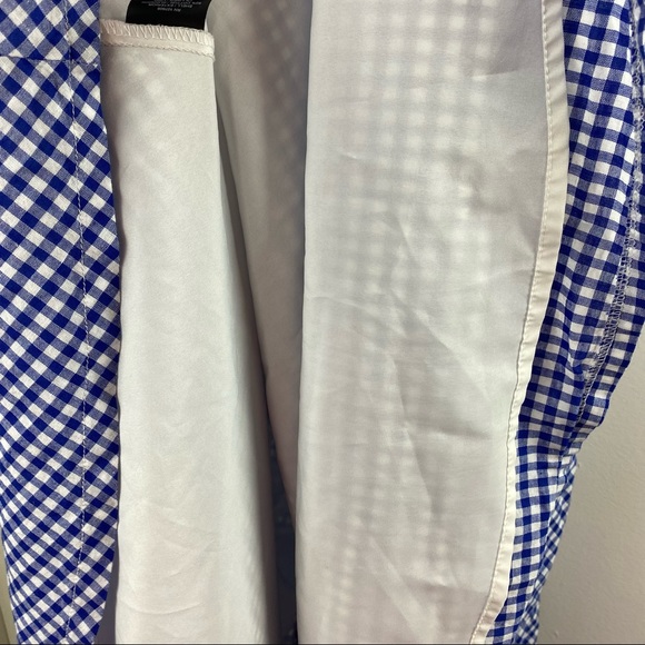 Be by Chetta B Gingham Midi Collared Button Up Shirt Dress Preppy - Picture 8 of 11